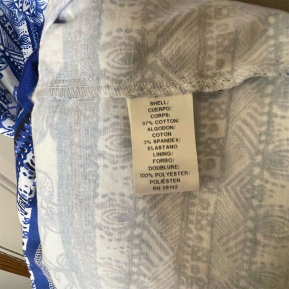 London Times Women's Size 16 Blue Floral Sleeveless Shift Dress - Picture 4 of 4